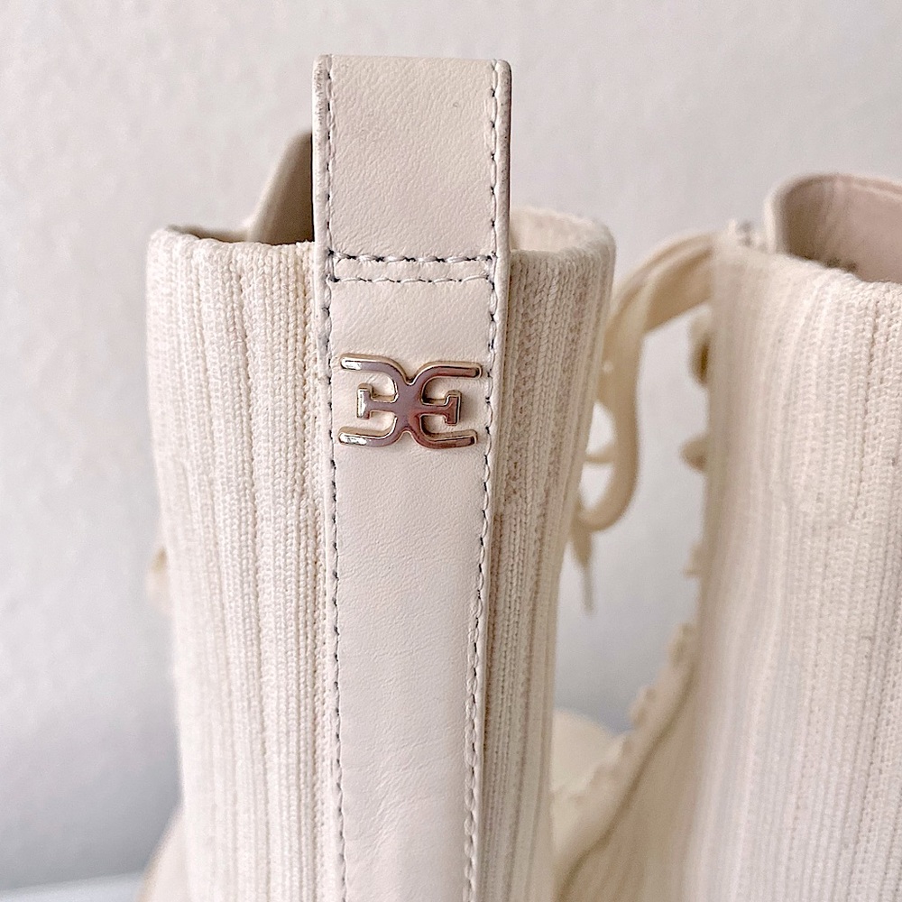 SAM EDELMAN “Lydell” Ivory Lug Sole Combat Boots - Picture 11 of 16
